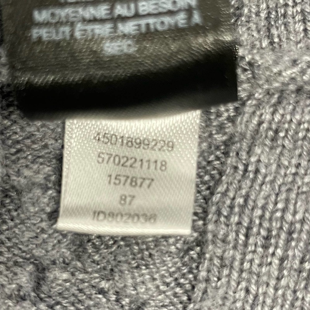 White House Black Market Gray Open Front Long Line Cardigan Size L - Picture 11 of 12